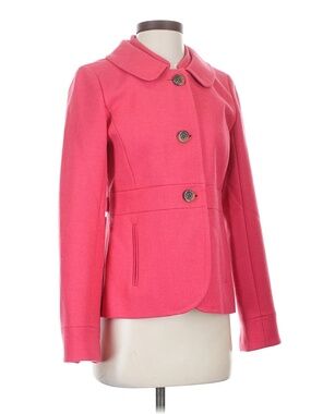 J crew Cute blazer..Peter Pan collar,  bright pink color pea coat